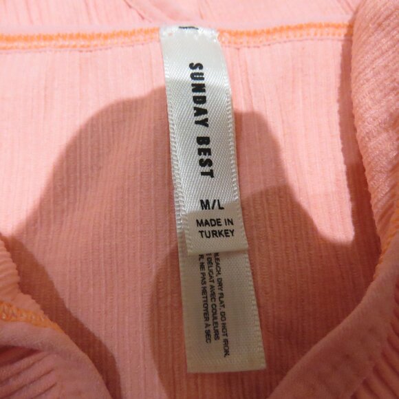 ARITZIA SUNDAY BEST Ribbed Seamless Bodysuit in Neon Sunset Stretch Feminine M/L - Picture 12 of 12